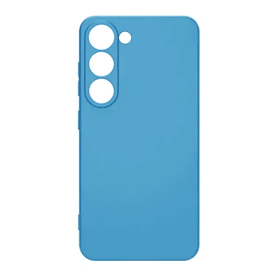 Capa de Silicone com Moldura de Câmera para Samsung Galaxy S23 Plus Azul Claro